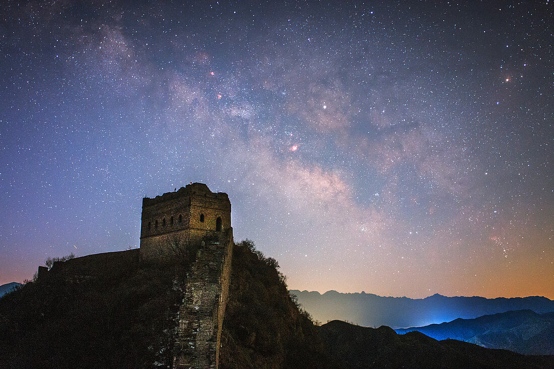 Milky Way over the Great Wall of China