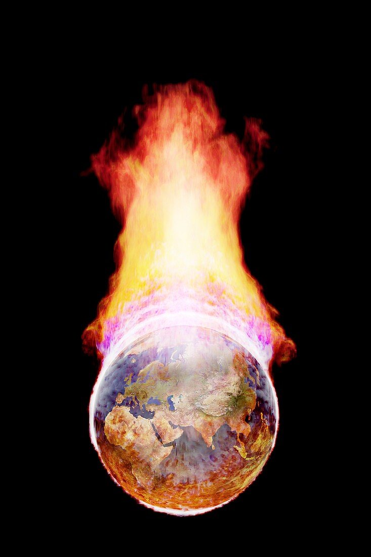 Global warming, conceptual artwork