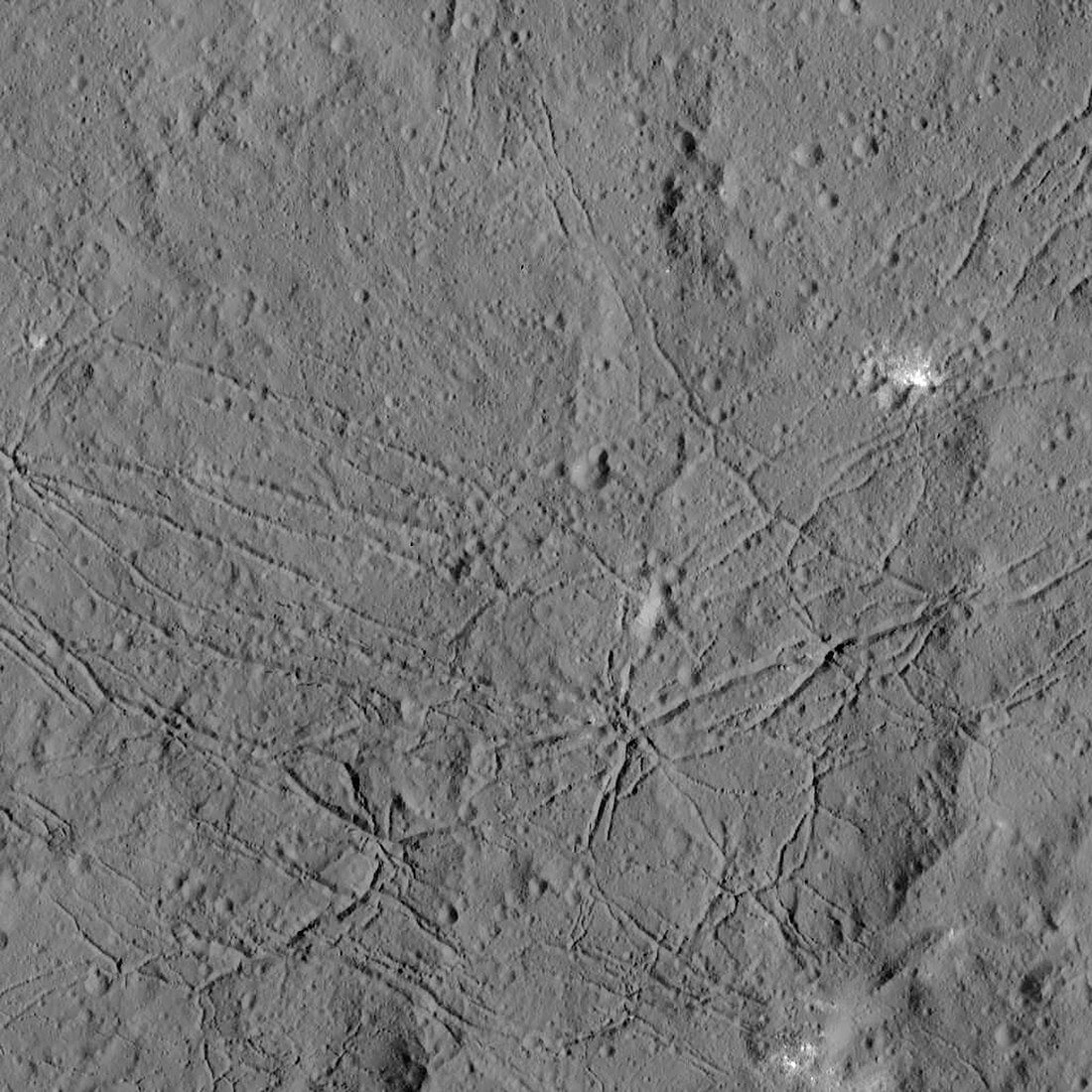 Dantu Crater, Ceres, satellite image