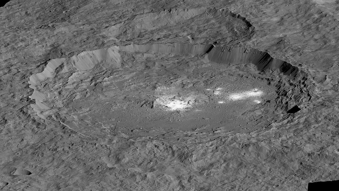 Occator Crater, Ceres, satellite image