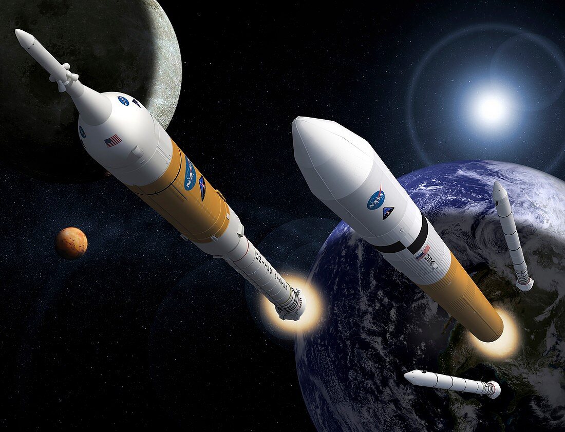Ares rockets, Constellation Program, illustration