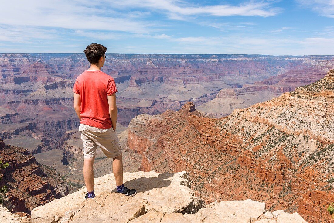 Young man at the Grand Canyon