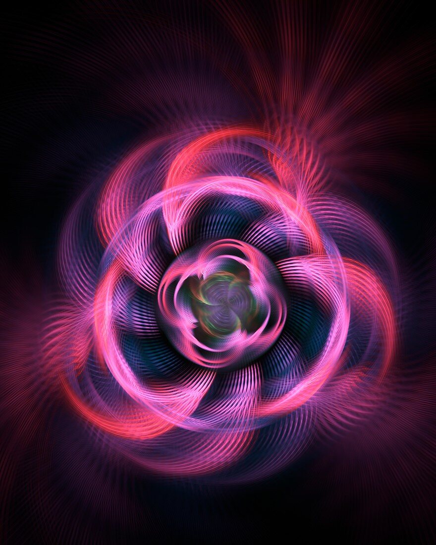 Rotary motion, abstract illustration
