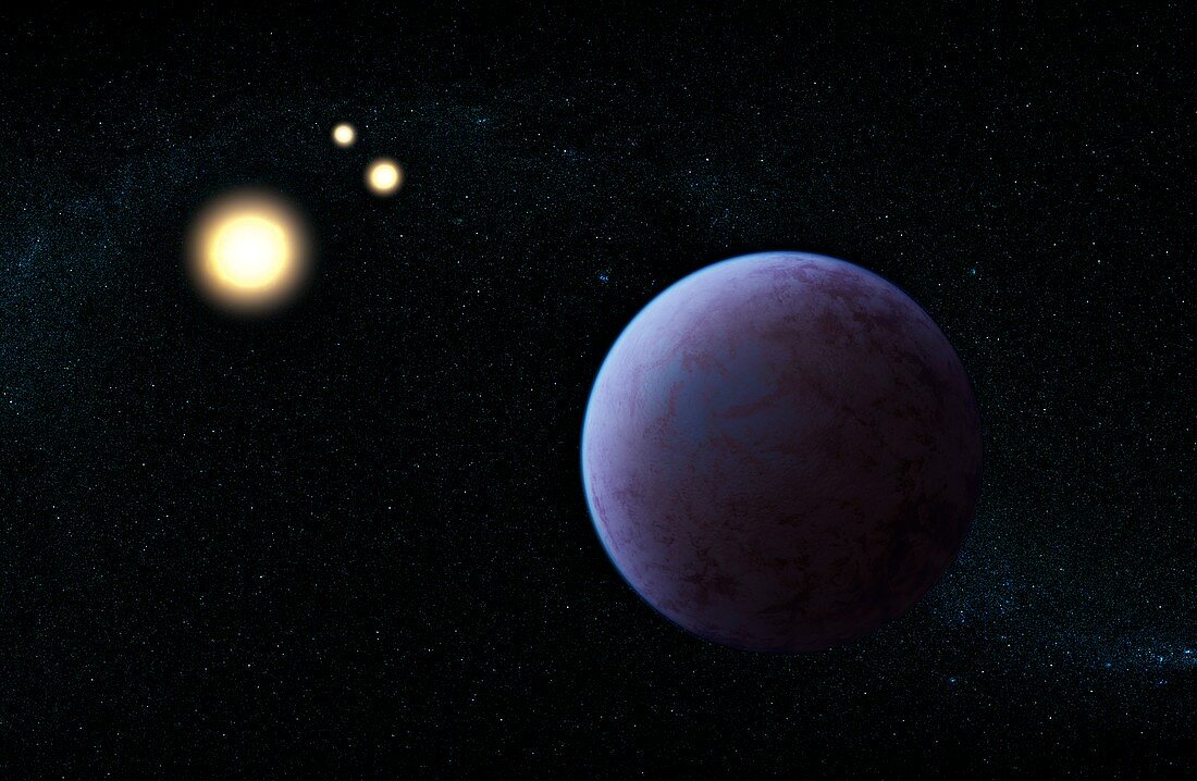 Gliese 667 exoplanet, illustration