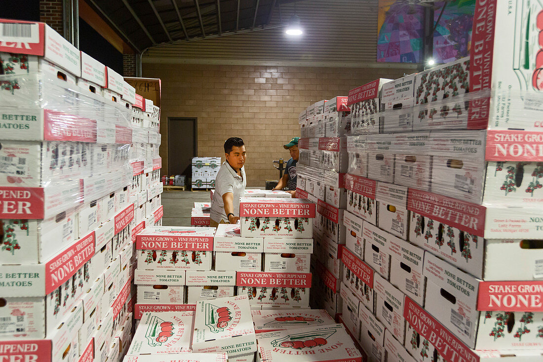 Overnight wholesale produce market, USA