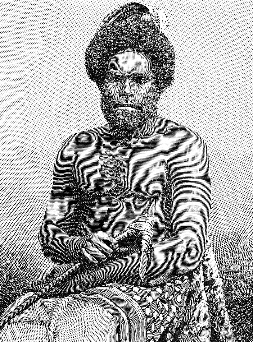 19th Century Loyalty Islands man, illustration