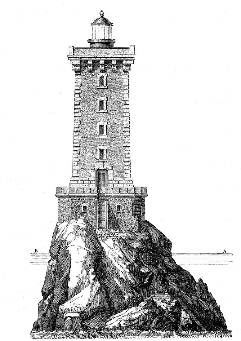 Triagoz lighthouse, France, 19th Century
