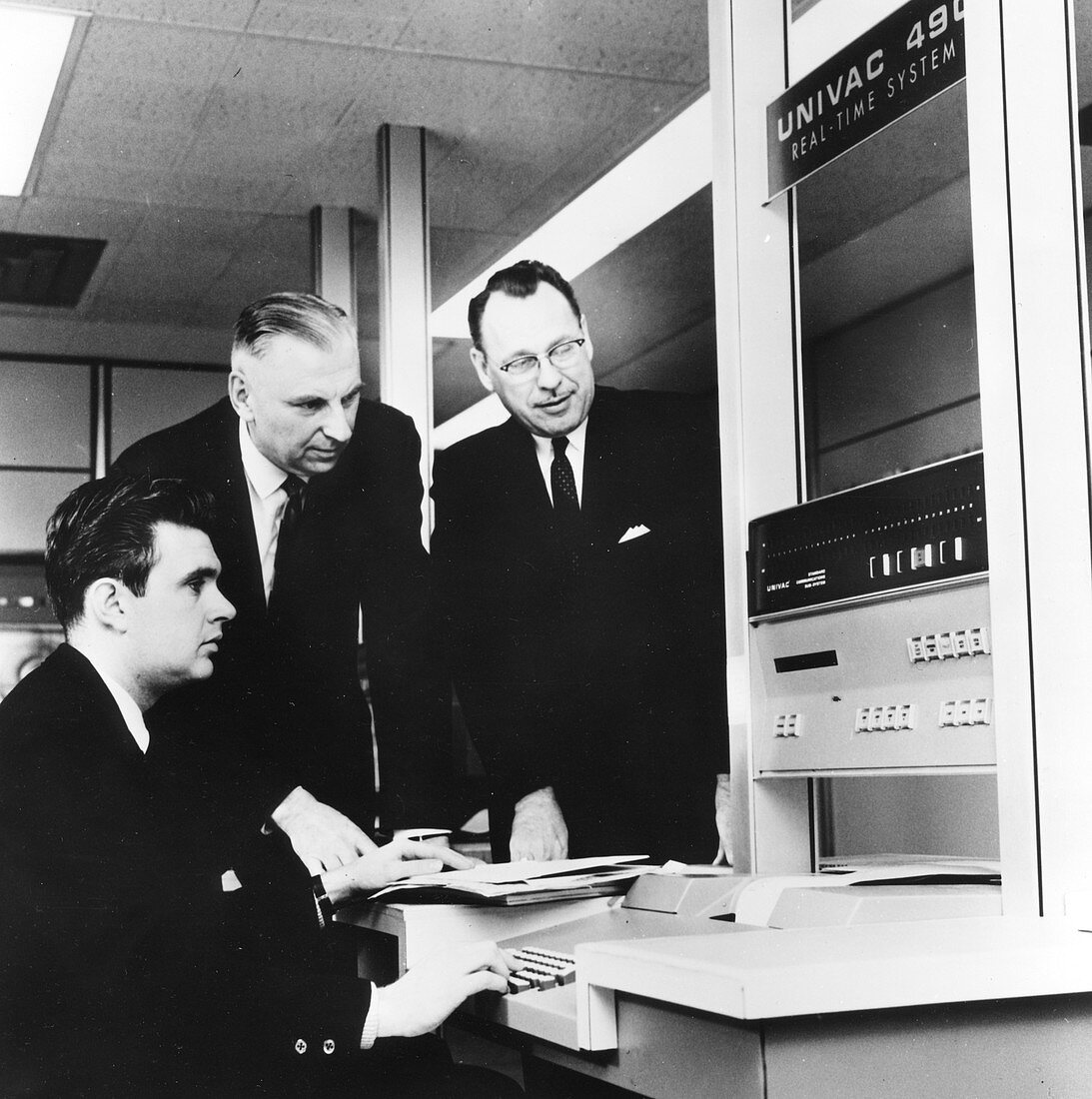 UNIVAC 490 computer operators, 1960s