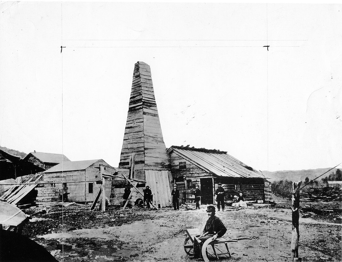 First oil well in the USA, 1859