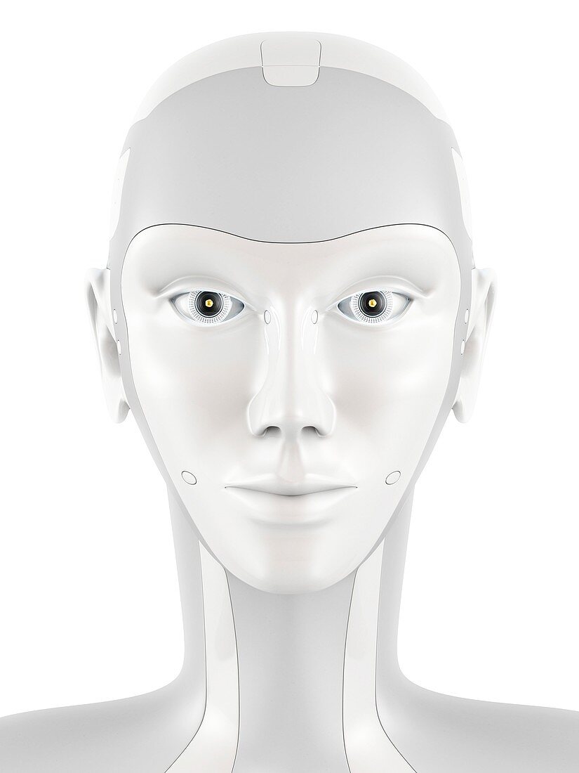 Robotic head, illustration