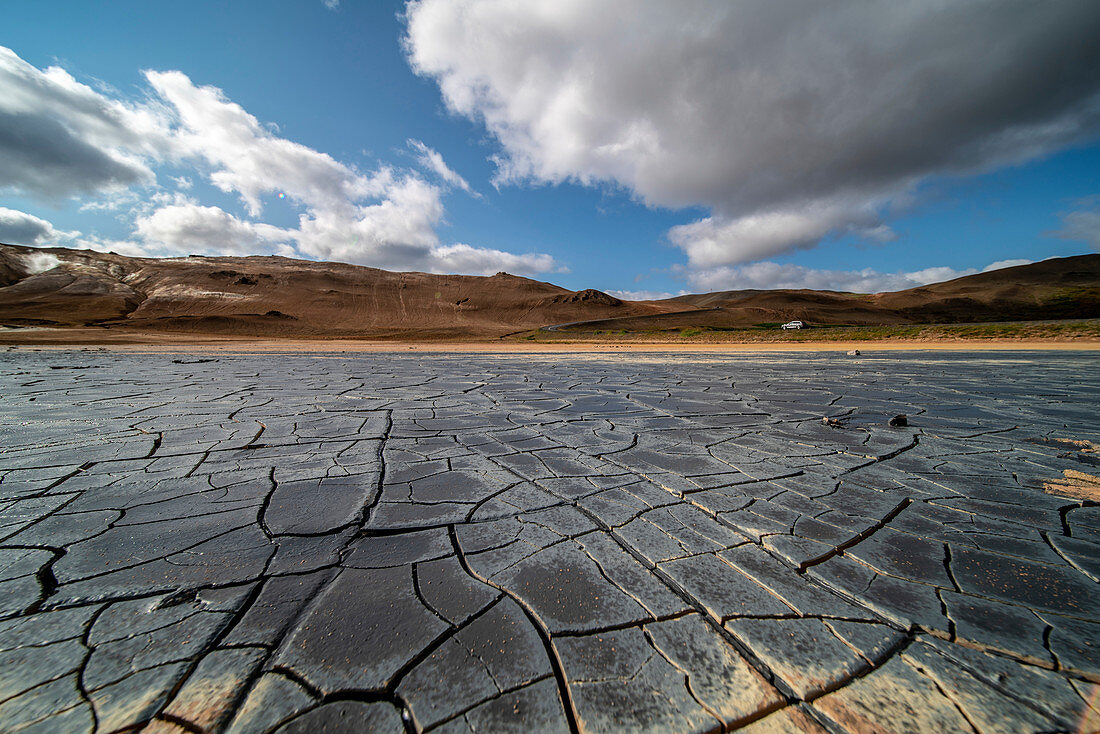 Cracked, dried mud