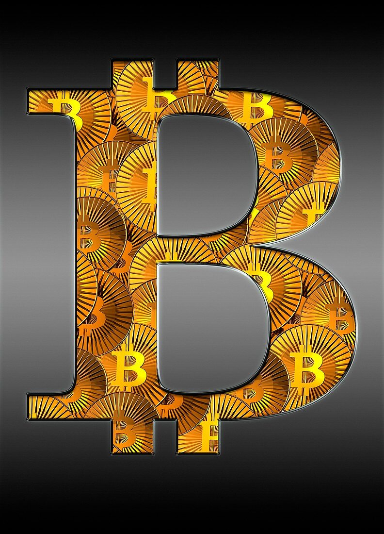 Bitcoin symbol, illustration