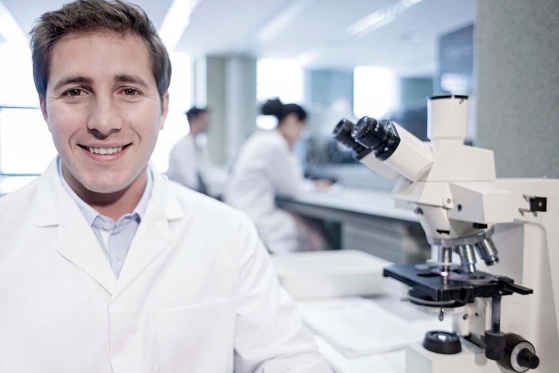 Portrait of Lab assistant smiling