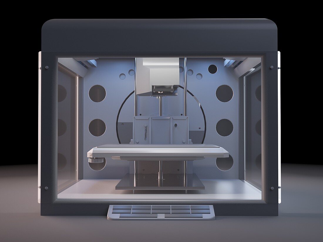 Illustration of a 3d printer
