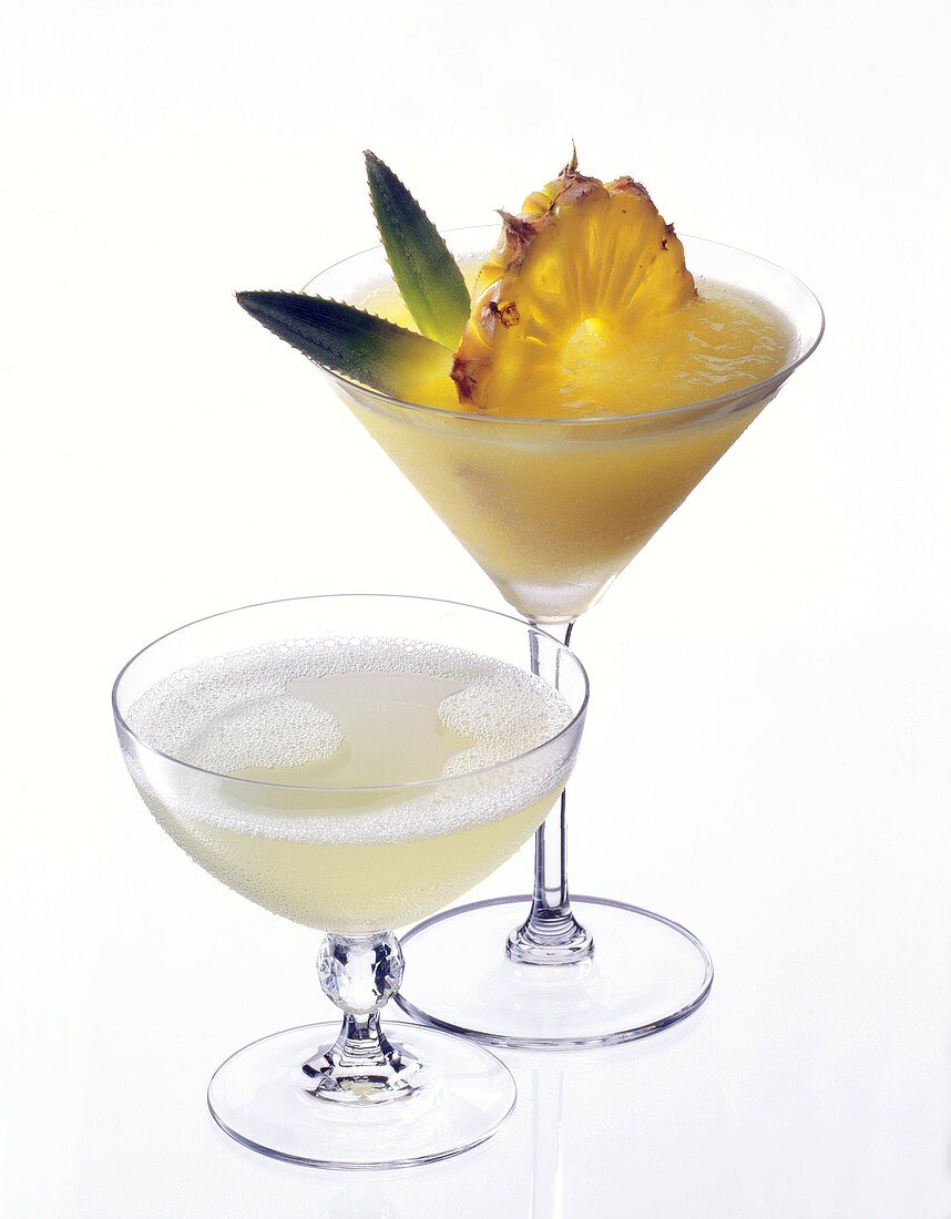 Pineapple daiquiri and original daiquiri