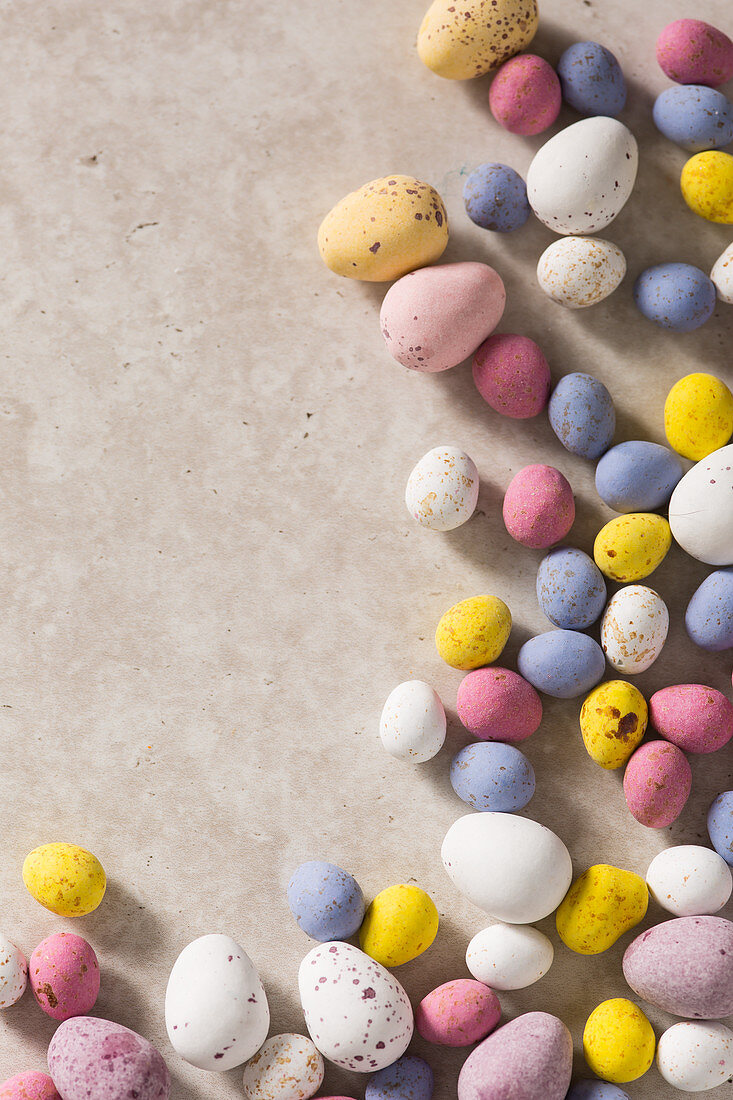 Colourful Easter mini and micro chocolate eggs