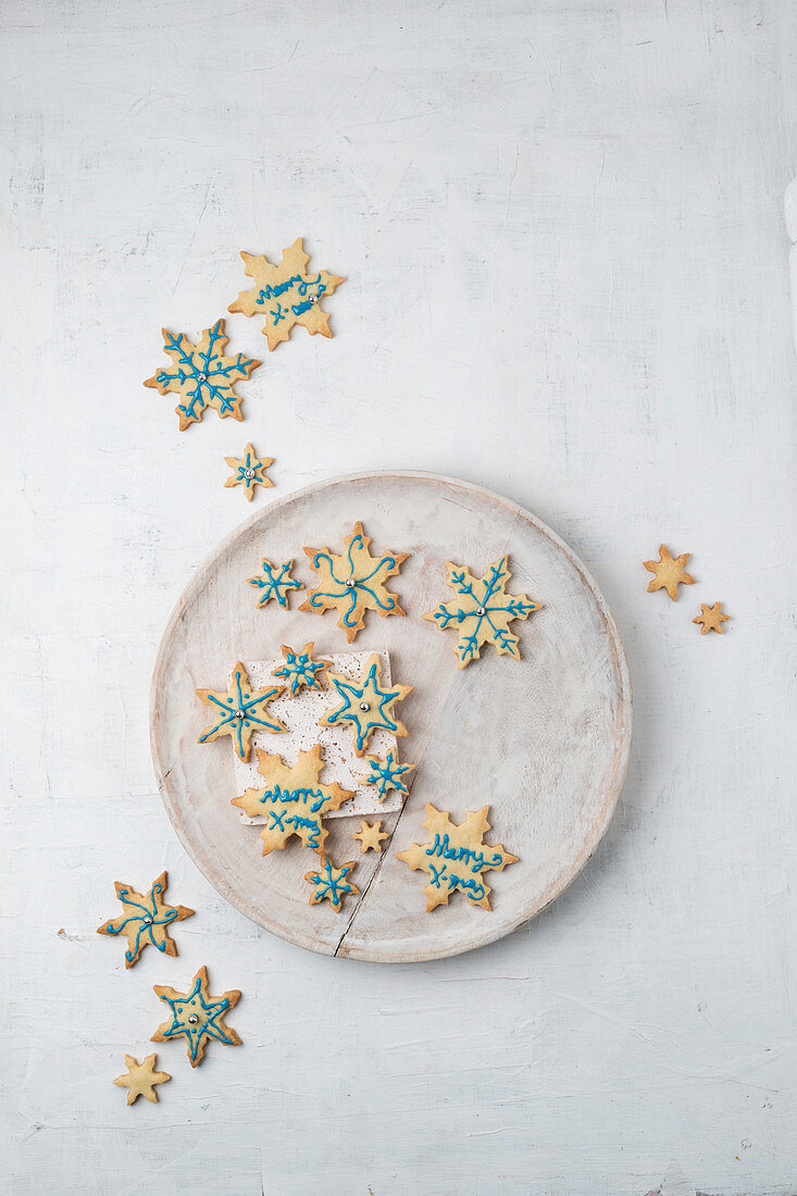 Christmas snowflake biscuits