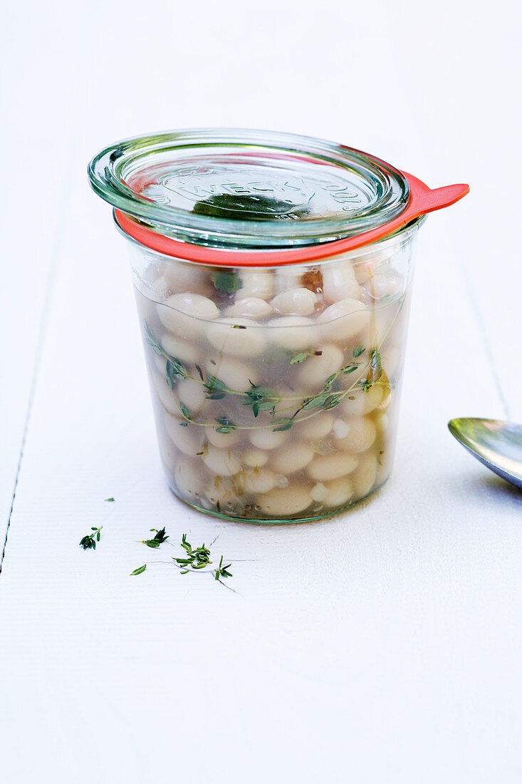 Pickled white beans