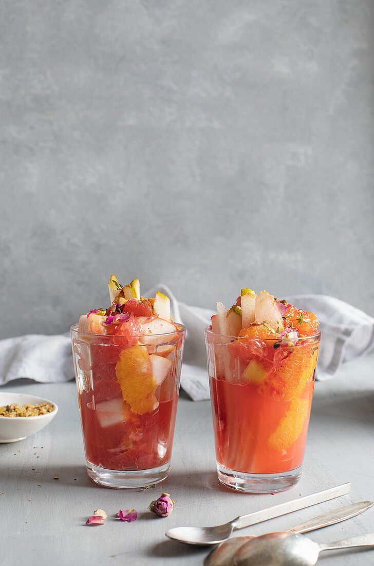 Blood orange apple compote