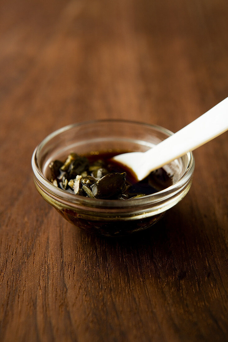 Black olive vinaigrette