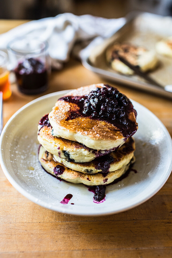 Pancakes with blueberries