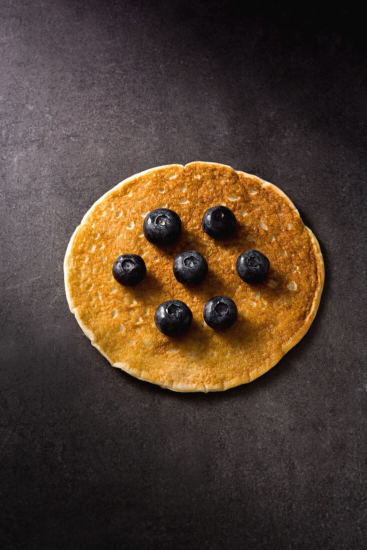 Pancake with blueberries