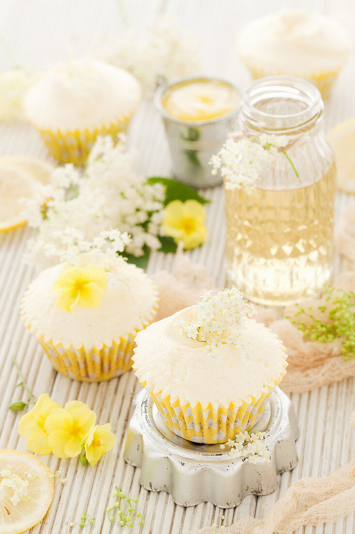 Vegan Elderflower and Lemon Cupcakes