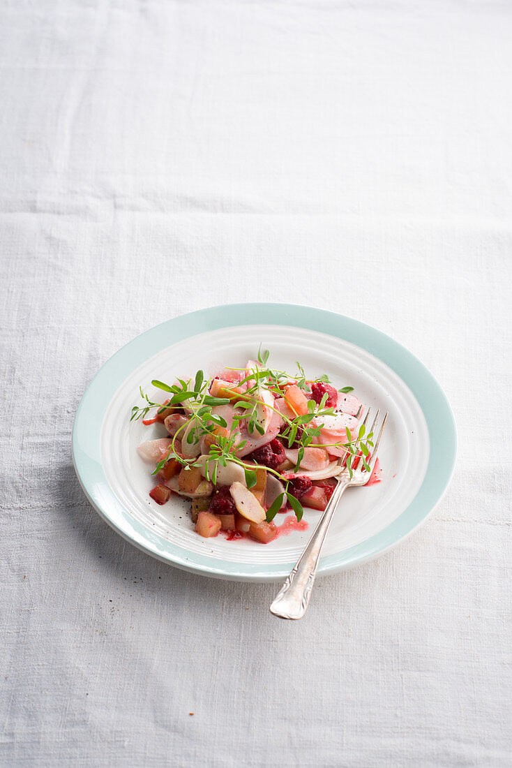 Spargelsalat mit Linsensprossen