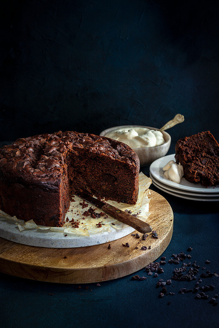 Chocolate Courgette and Date Cake