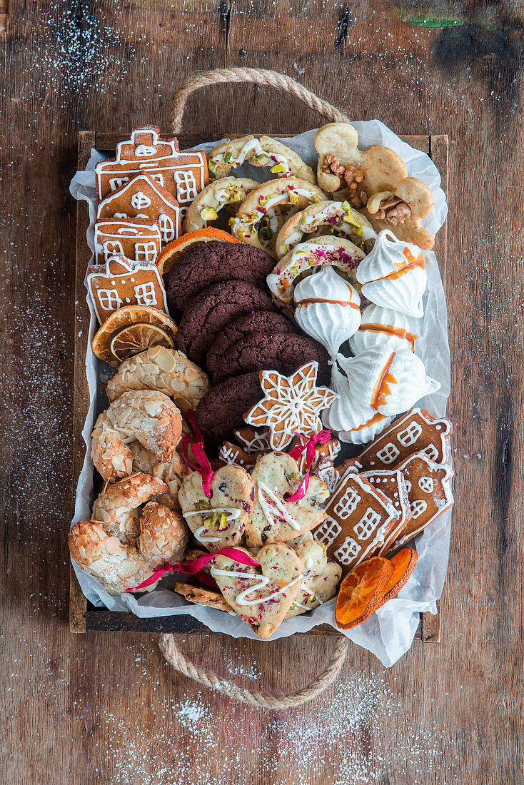 Assorted cookies for Christmas