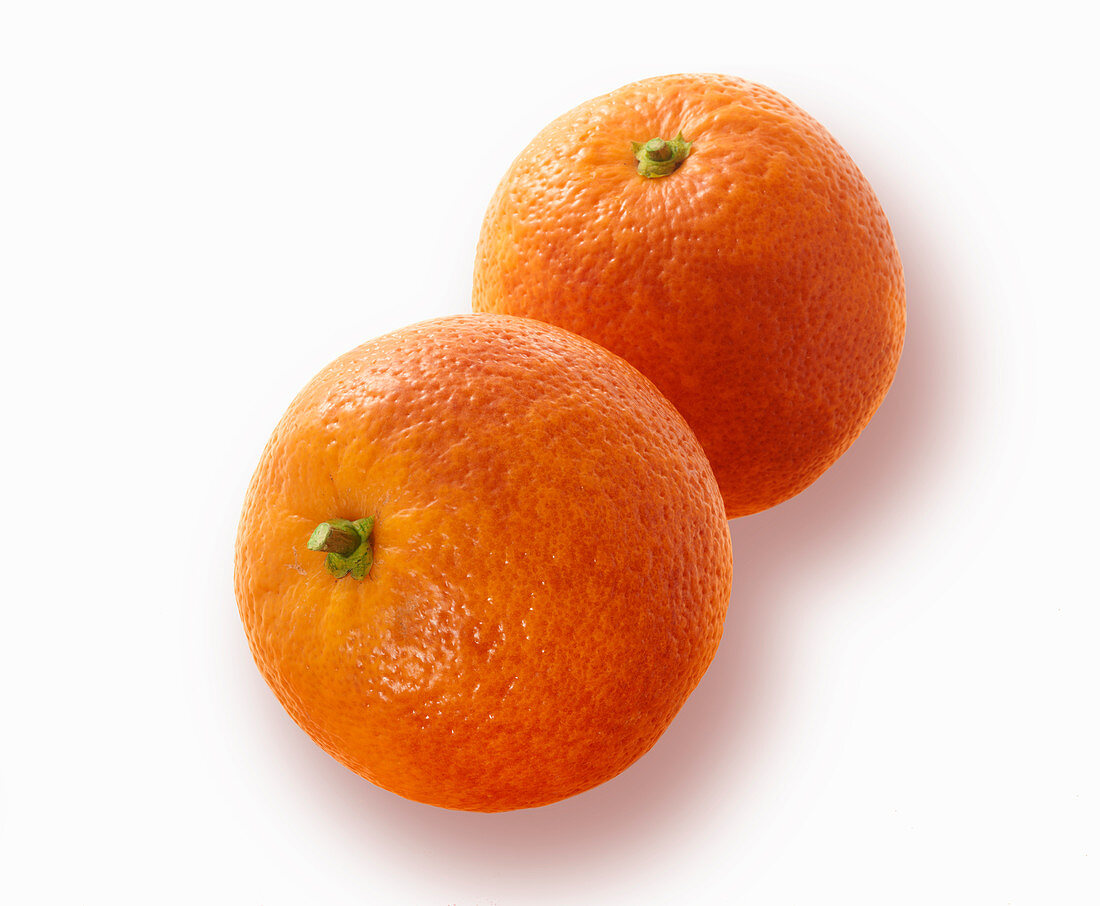 Two blood oranges