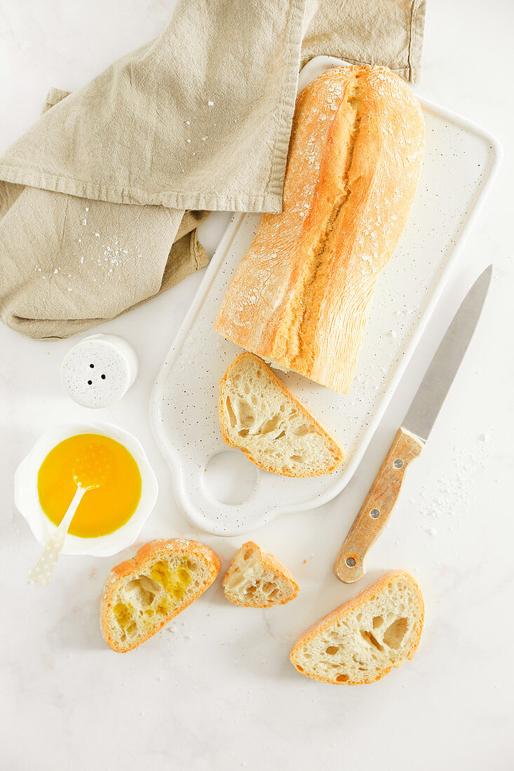 Bread with olive oil