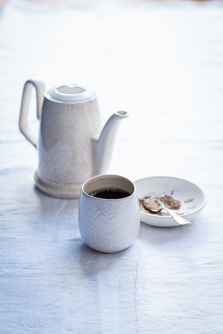 Root coffee in a ceramic mug