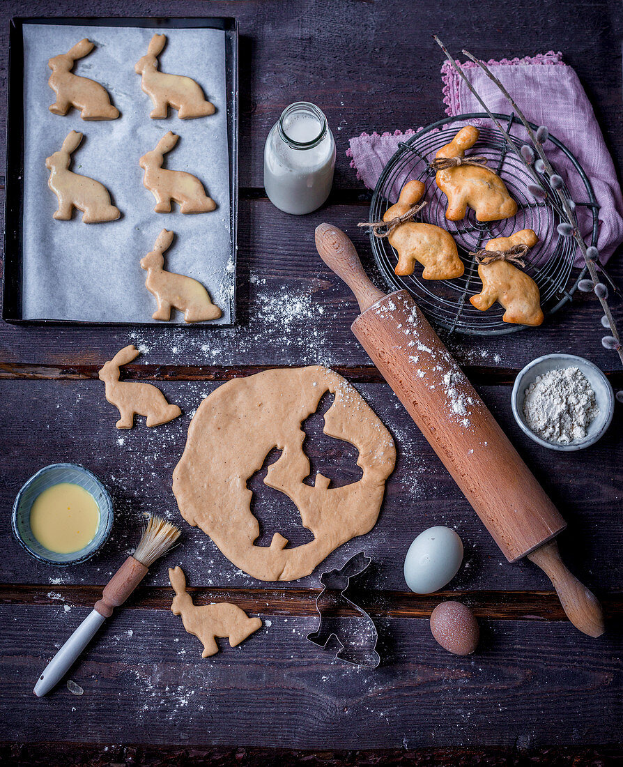 Osterhasen aus Hefeteig backen