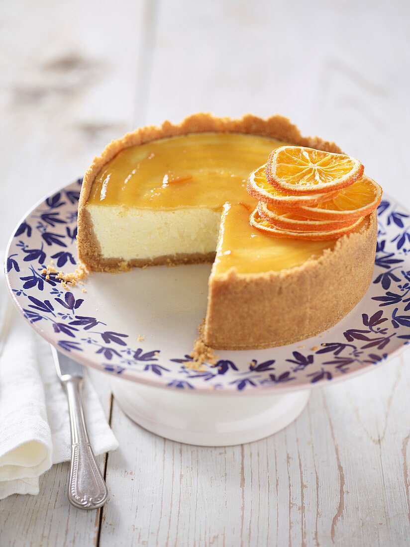 Cheesecake mit Orangenmarmelade