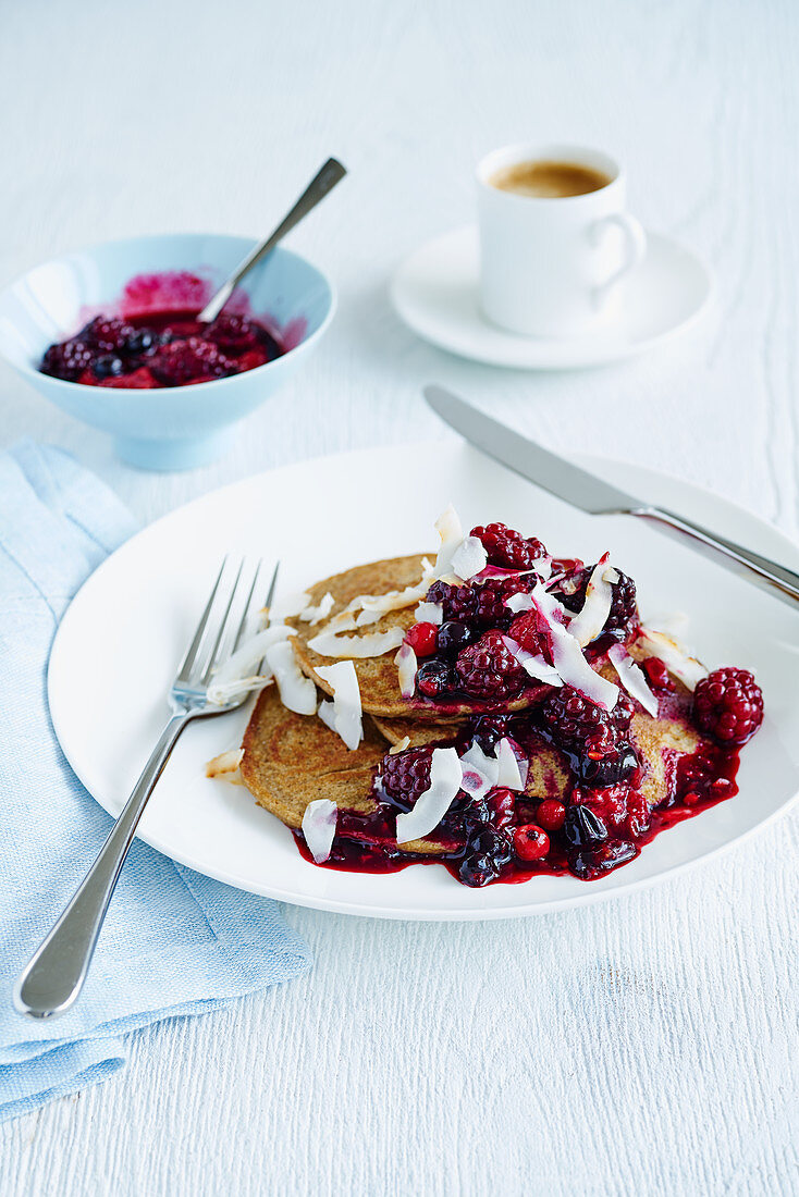 Pancakes with summer berries