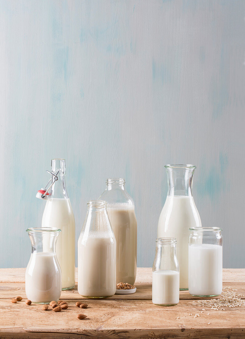 Various vegan milk replacements