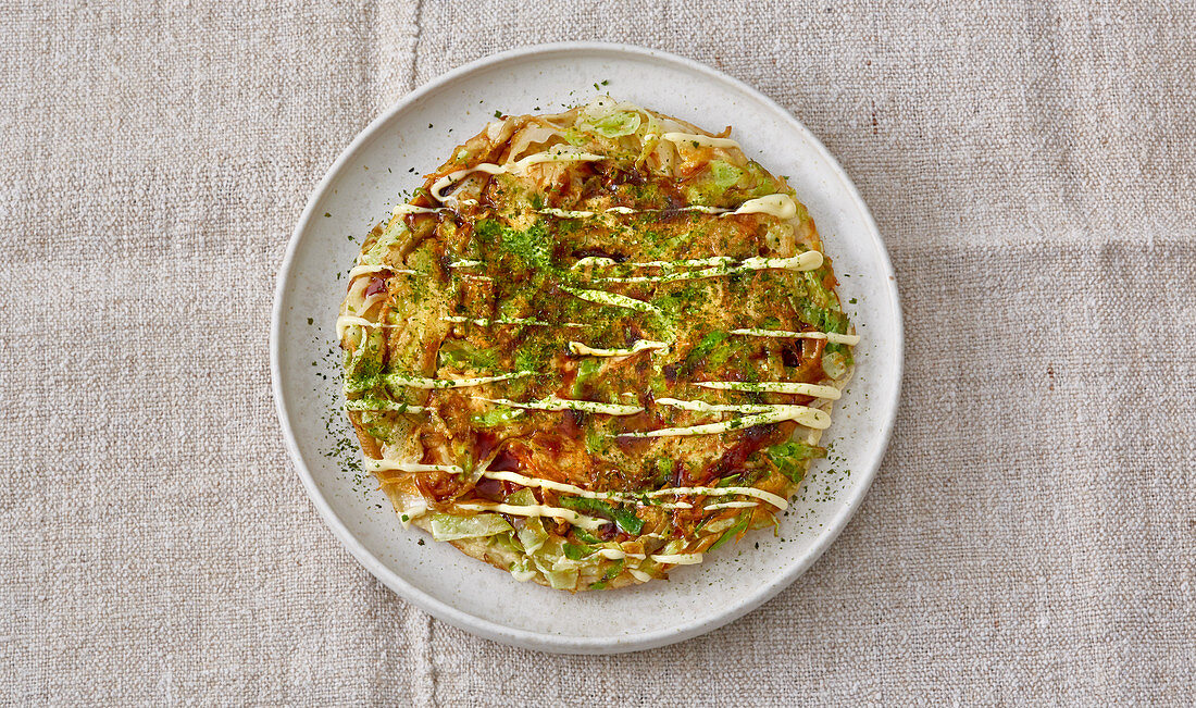 Japanischer Gemüsepfannkuchen 'Okonomiyaki'