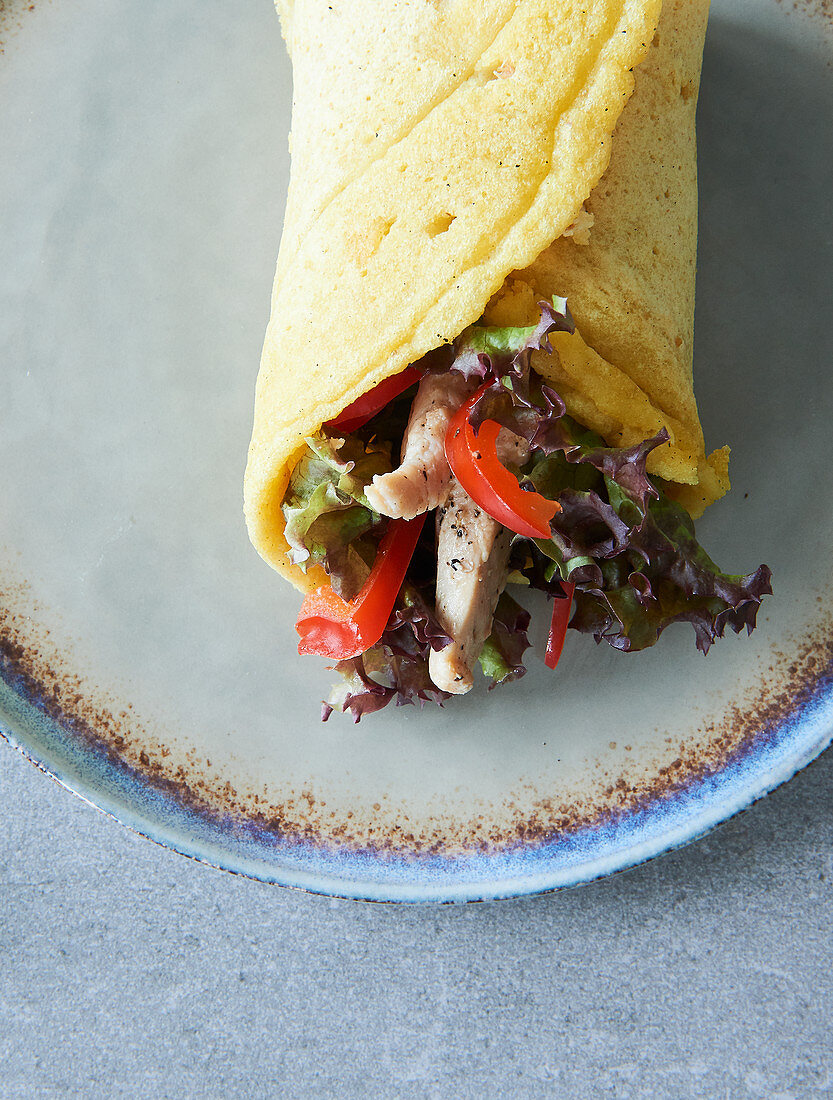 Lentil wraps with chicken