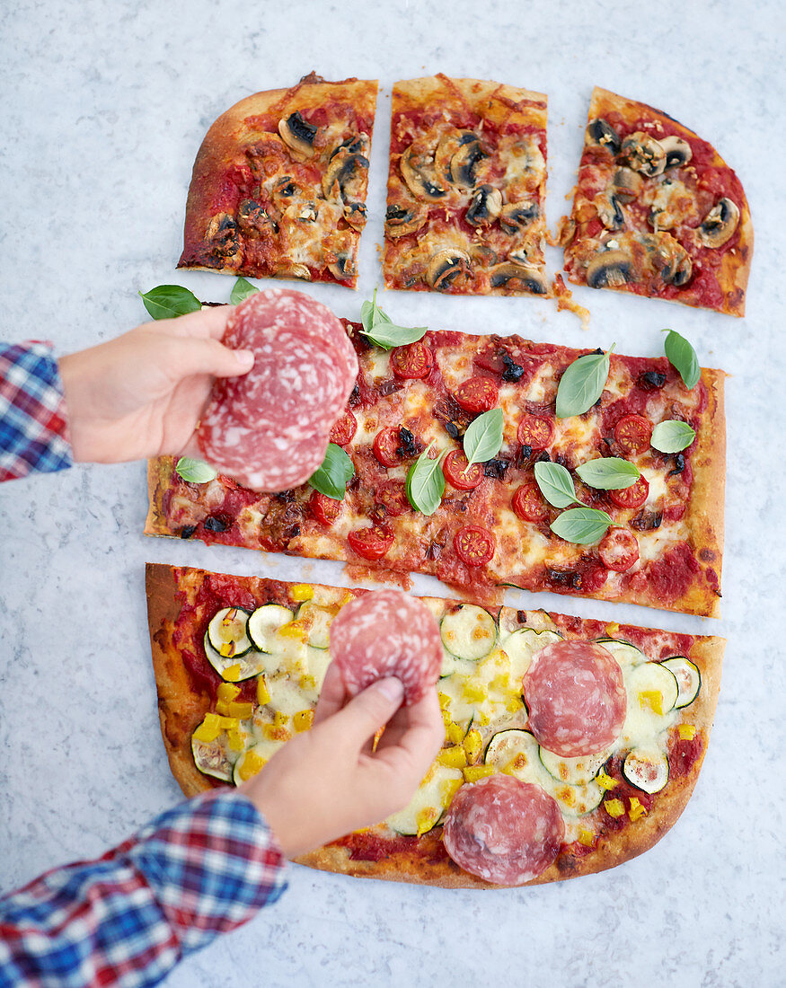 A colourful pizza – something for everyone