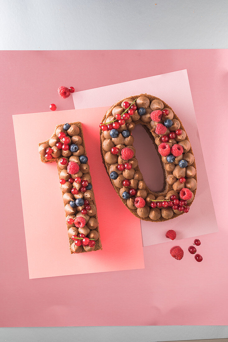 Schoko-Nugat-Torte zum 10. Geburtstag