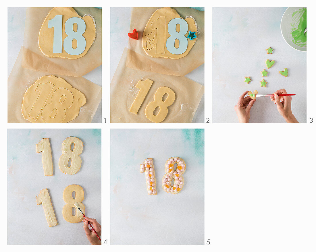 A pastel cake being made for an 18th birthday