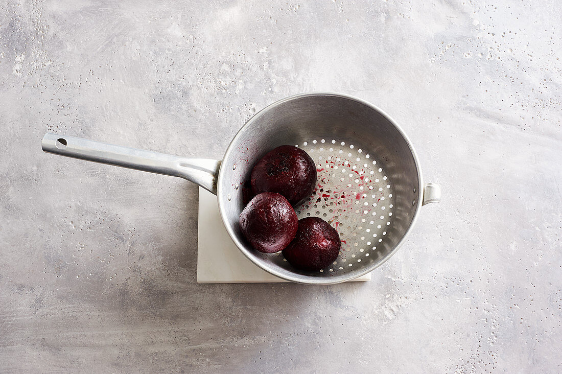 Beetroot in a colander