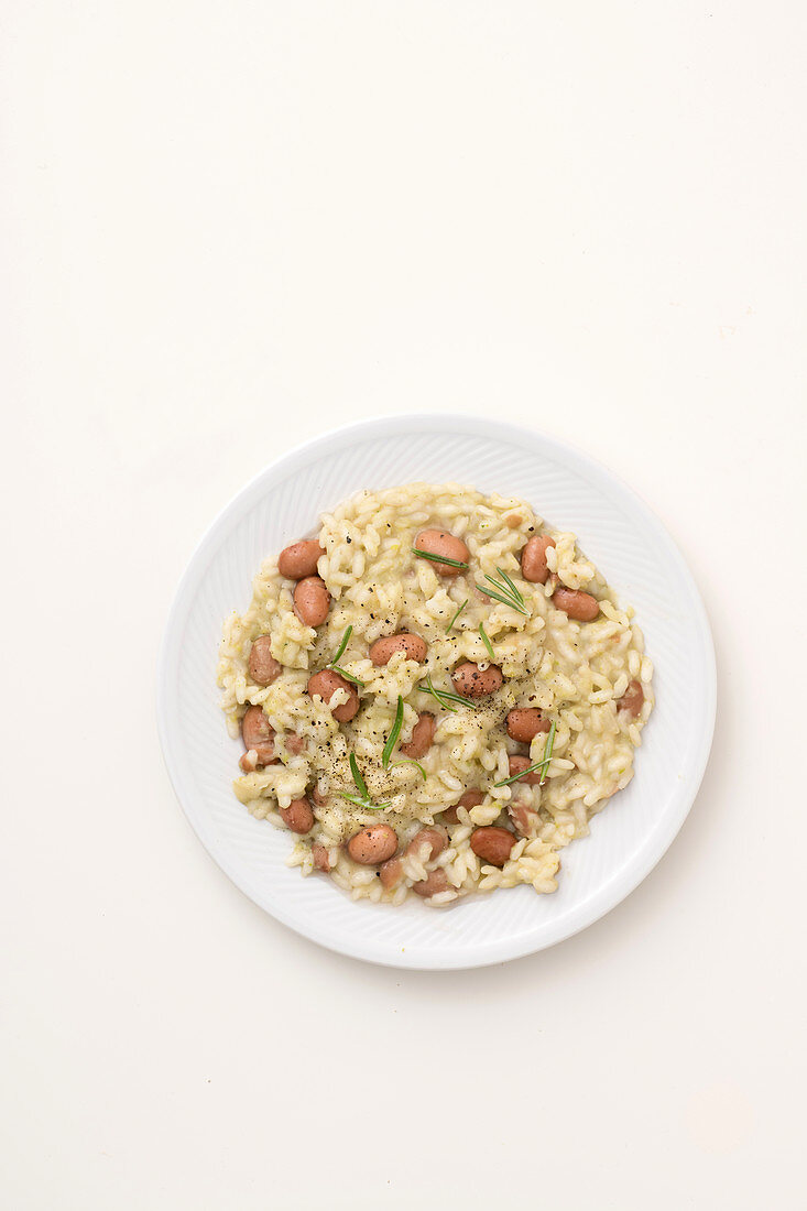 Bohnen-Risotto mit Endivie