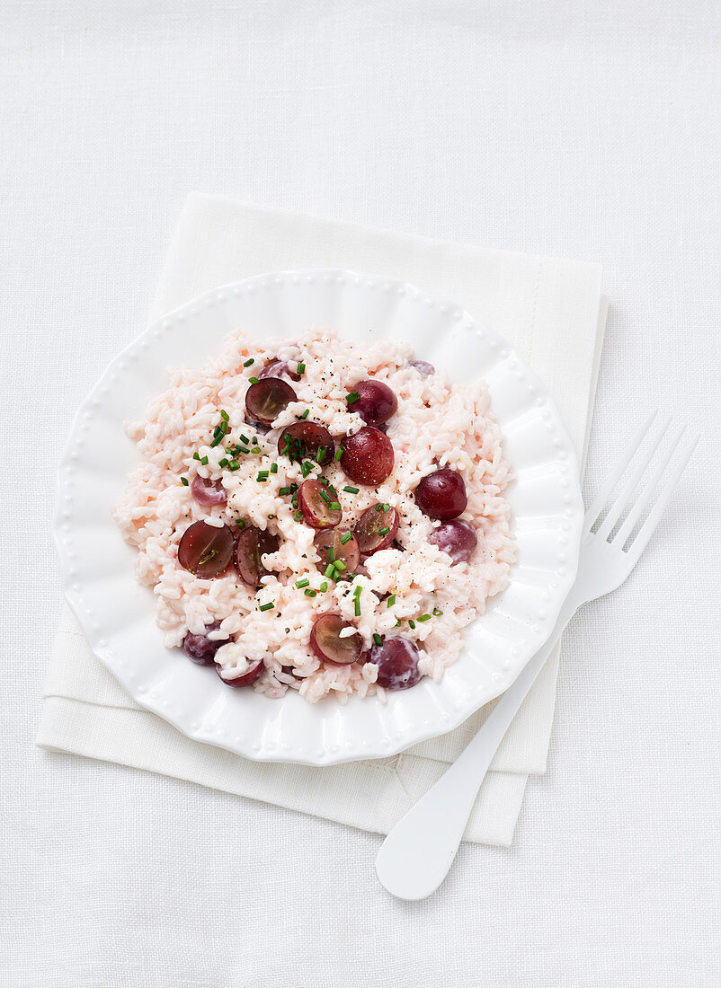 Risotto mit Rosétrauben