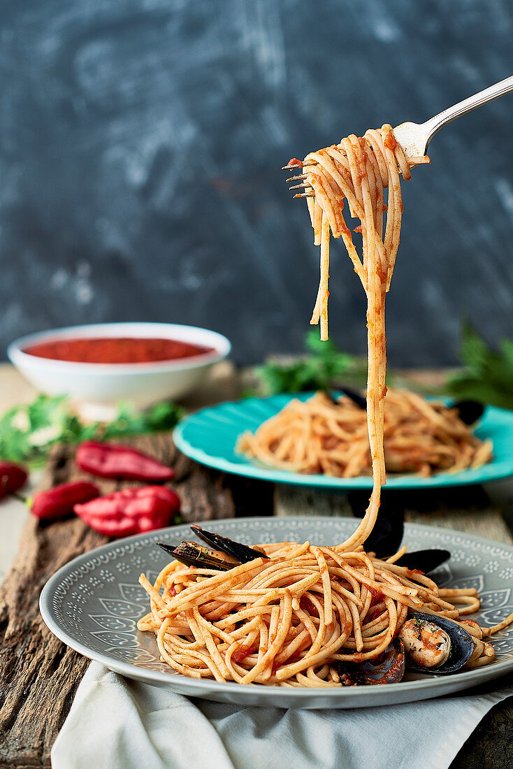 Spaghetti mit Miesmuscheln