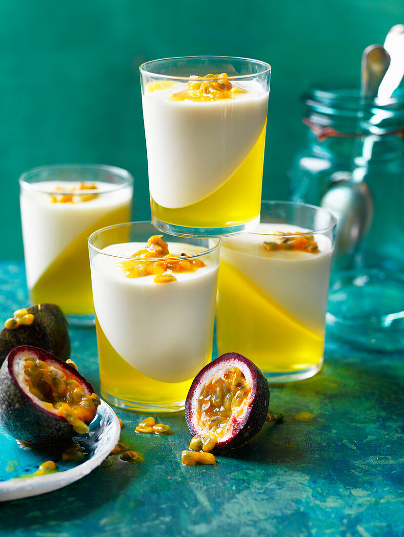 Passionfruit Mango Yoghurt Jelly