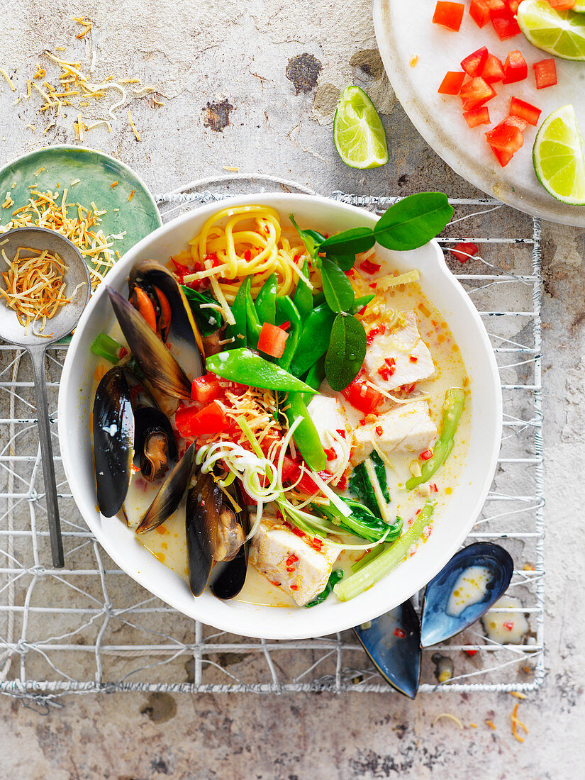 Seafood In Coconut Broth