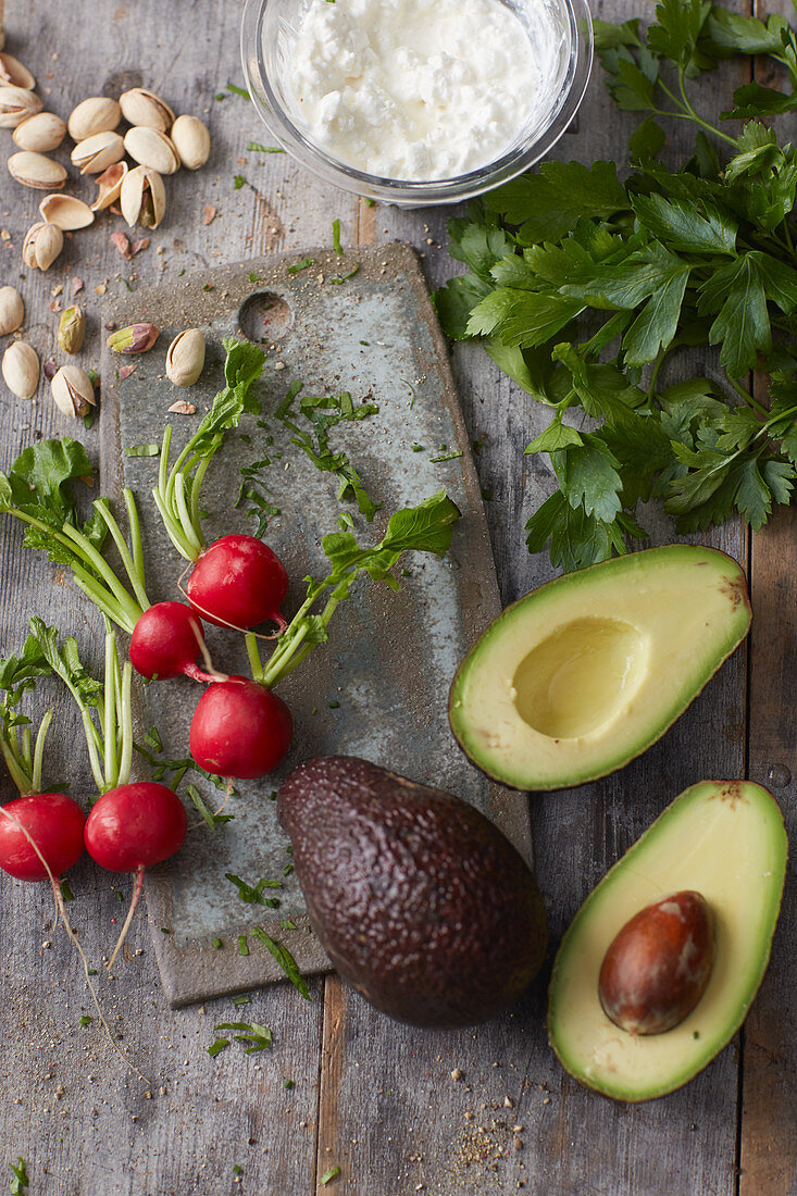 Ingredients for dips and snacks