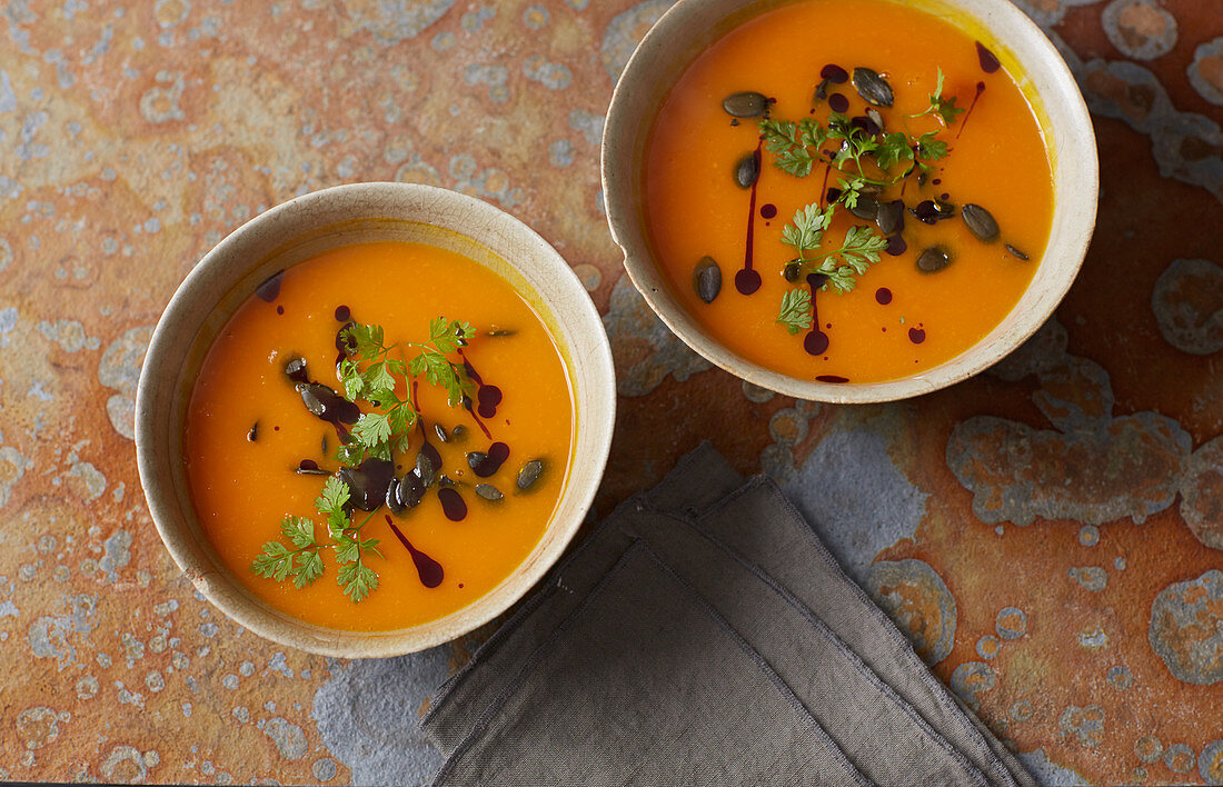 Autumnal pumpkin soup